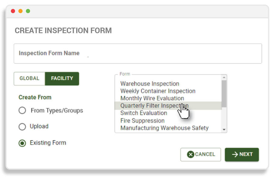 Easily import, create, and share inspection checklists