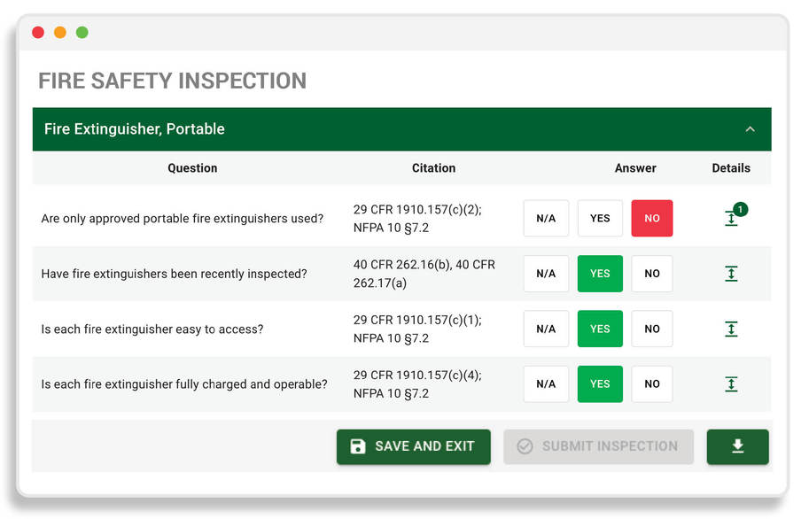 Manage inspections, identify issues, reduce risk